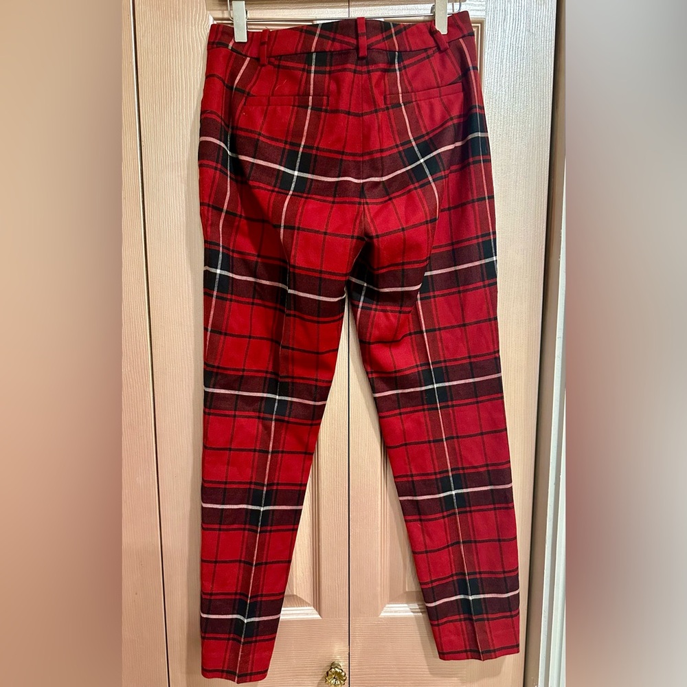 Lauren Ralph Lauren Plaid Stretch Wool Blend Ankle - Picture 7 of 9